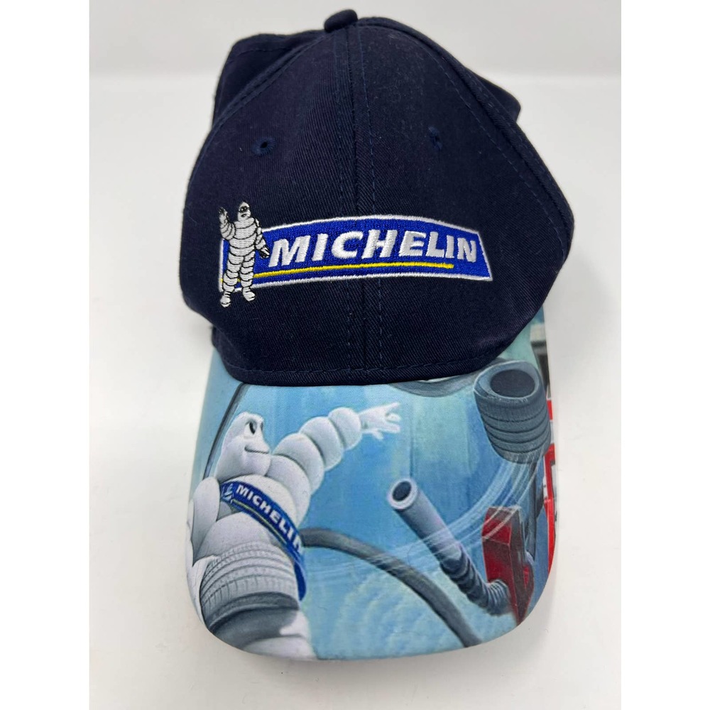 Michelin Tires Adjustable Strap Back Hat Michelin‎ Man Throwing a Tire